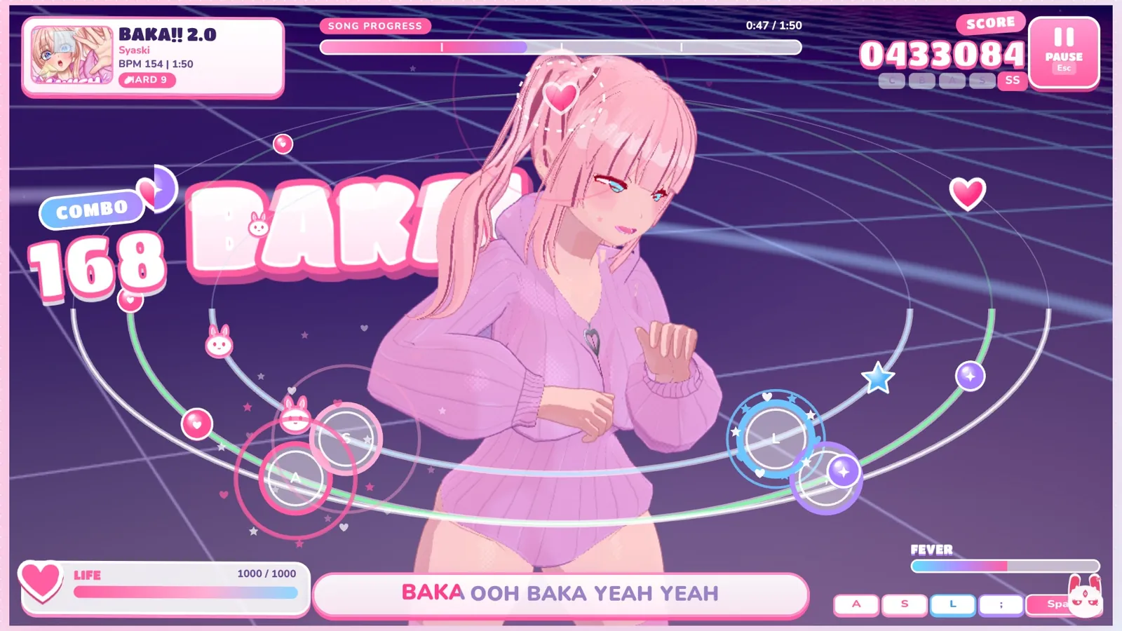 Syaski dancing in BAKA!! 2.0 with a 168 combo